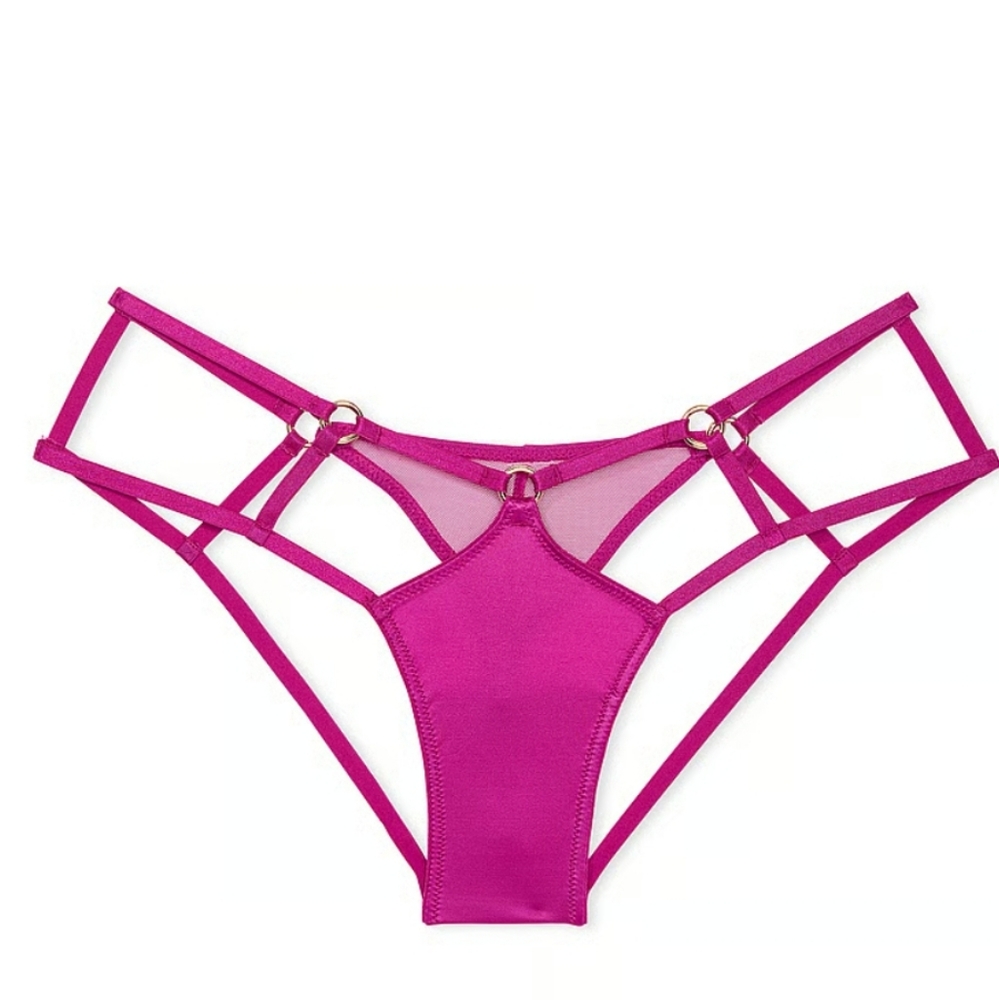Victoria's Secret Very Sexy Strappy Hardware High-Leg Cheeky Panty LARGE
